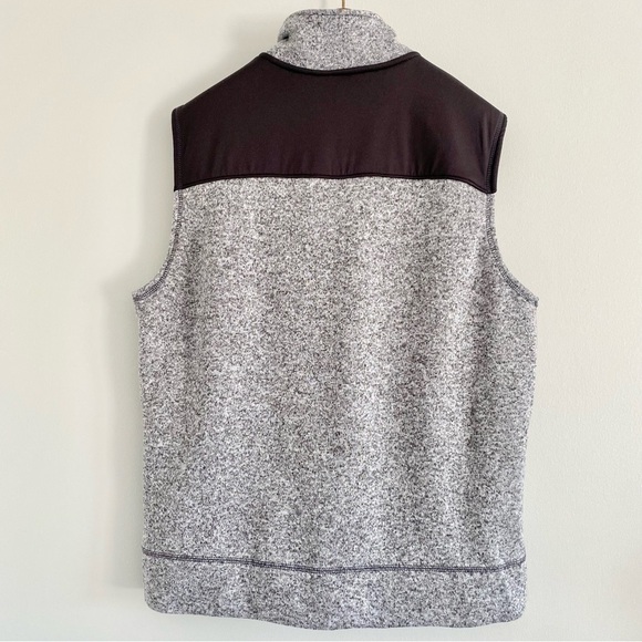 Sonoma Black & Grey Sweater Zipper Vest Size Large - Picture 5 of 5